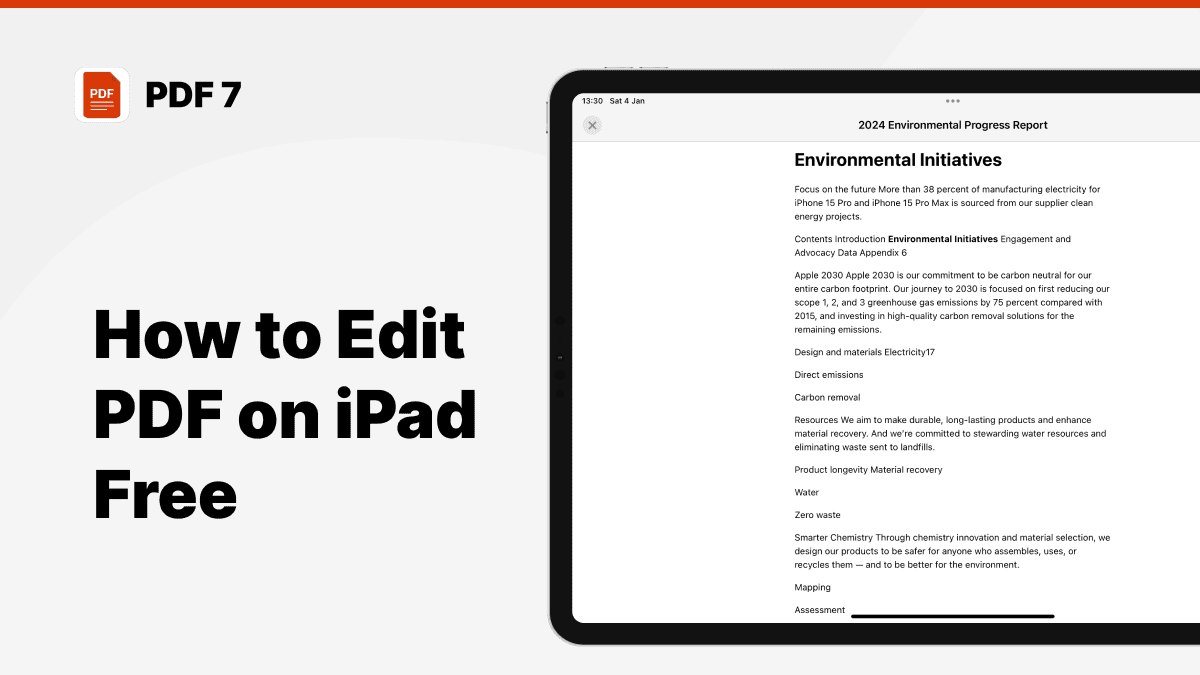 how to edit pdf on ipad free